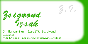 zsigmond izsak business card